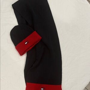 Tommy Hilfiger Red and Black Knit Set